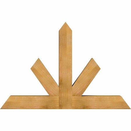Ekena Millwork Saratoga Rough Sawn Timber Gable Bracket, Western Red Cedar, 60"W x 40"H x 6"D x 6"F, 16/12 Pitch GBW060X40X0606SAR00RWR